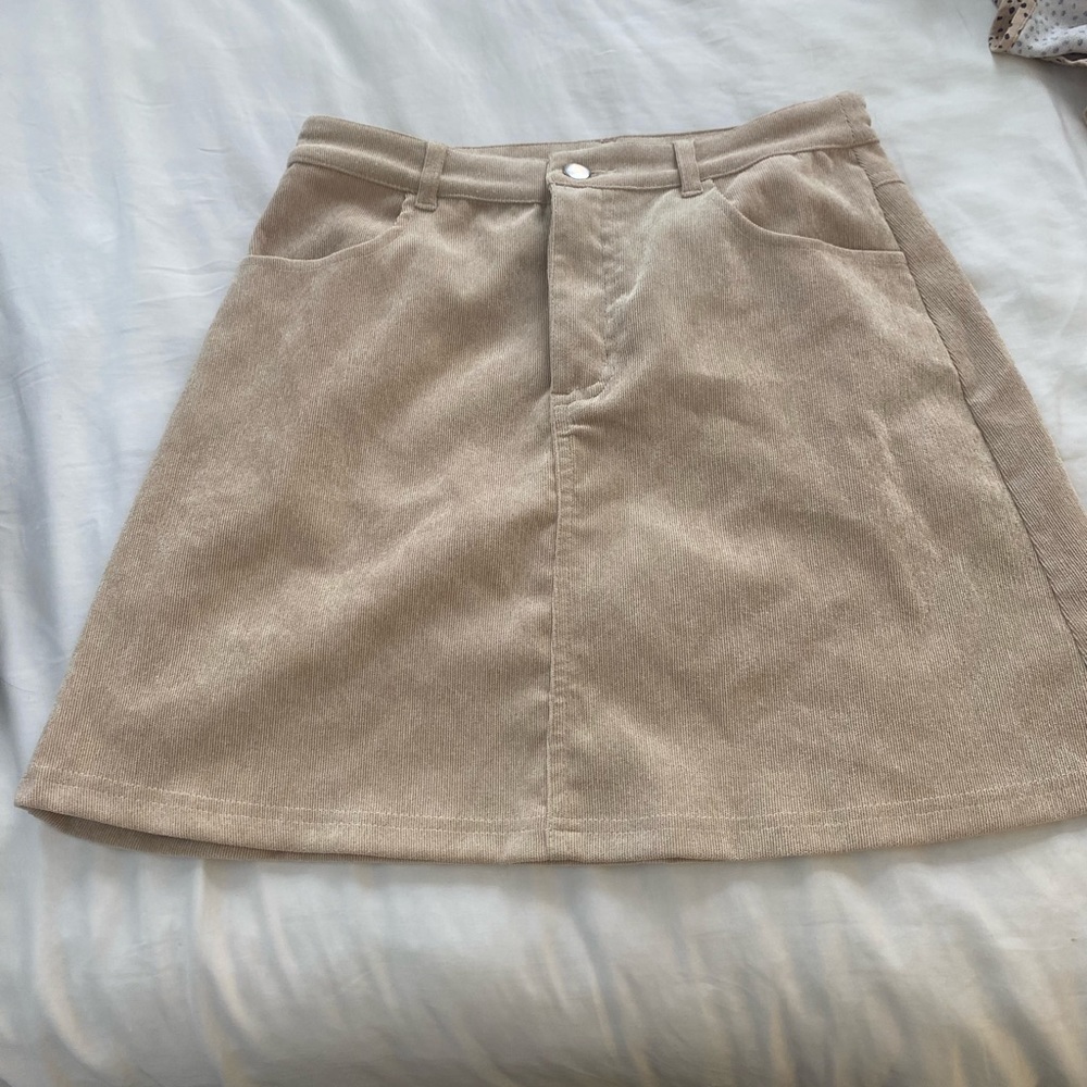 Toby Heart Ginger Light Brown Mini Skirt